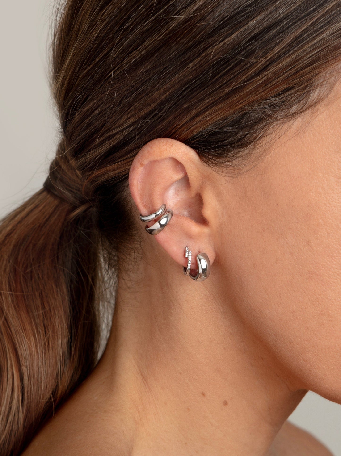 classic silver ear cuff