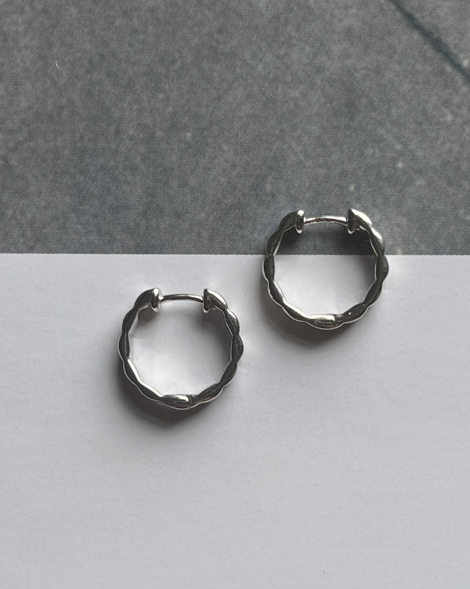 Adara Silver Hoops