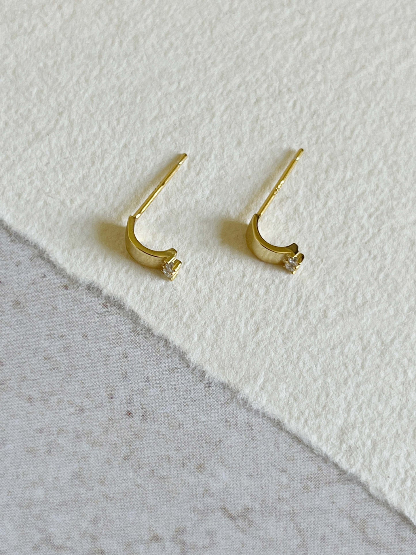 Ceres Gold Stud Earrings