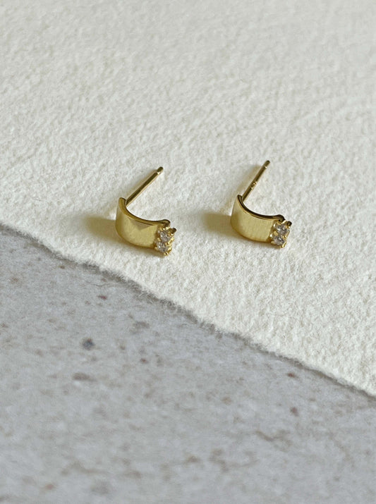 Ceres Gold Stud Earrings